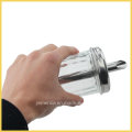 Cruet transparent avec bec en acier inoxydable